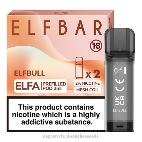 E Sigaret - elfbull 6F8Z335 ELFBAR Elfa eeltäidetud kaun - 2ml - 20mg (2 pakki)