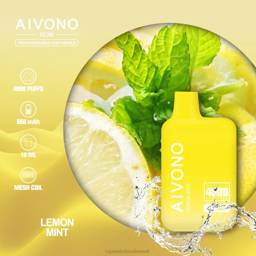 E Sigaret Ühekordne - Aivono AIM BOXX 4000 sidruni piparmünt 2X88230