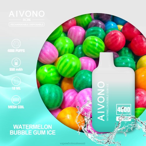 E Sigaretipood - Aivono AIM BOXX 4000 arbuusi närimiskummi jää 2X88227