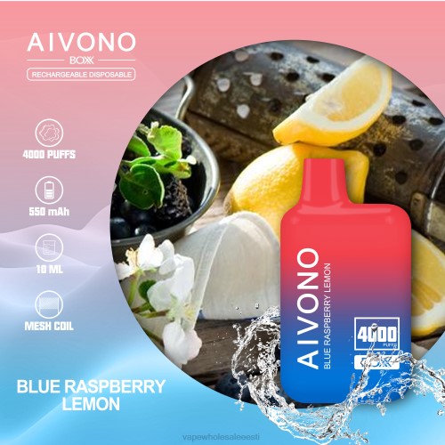 E Sigaretipood - Aivono AIM BOXX 4000 sinine vaarikas sidrun 2X88217