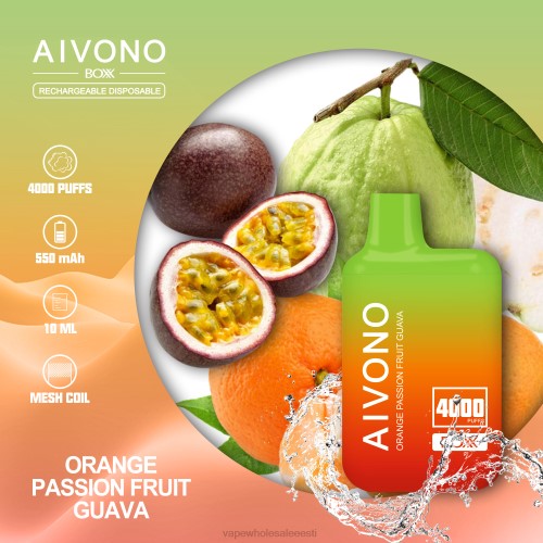 Vape Eesti - Aivono AIM BOXX 4000 oranž passionfruit guajaav 2X88212