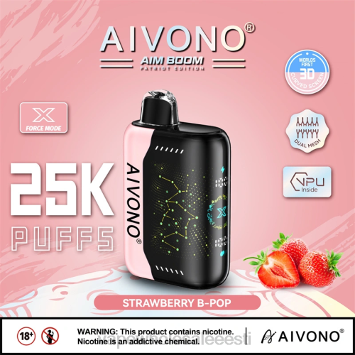Vape Eesti - Aivono AIM BOOM 25 000 maasika b-pop 2X88352