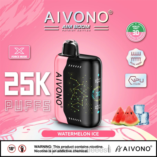 Vape Tallinn - Aivono AIM BOOM 25 000 arbuusi jää 2X88353