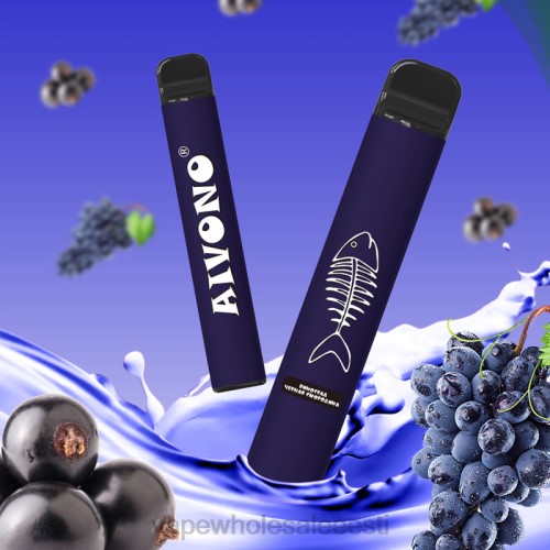 Nikotiinivaba Vape - Aivono AIM FISHBONE 600 viinamarja mustsõstar 2X88284