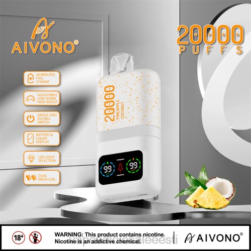 E Sigaretid - Aivono AIM magic 20 000 ananassi kookosjää 2X8876