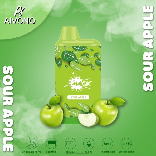 E Sigaretipood - Aivono AIM MAGIC 5800 suukarbi sigaret hapu õun 2X8887