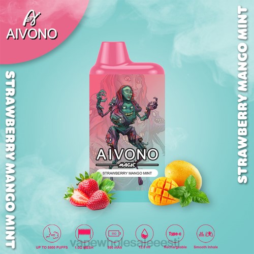E Sigaretipood - Aivono AIM MAGIC 5800 suukarbi sigaret maasika mango piparmünt 2X8897