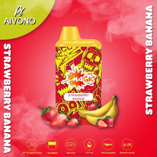 Vape Tallinn - Aivono AIM MAGIC 5800 suukarbi sigaret maasika banaan 2X8893