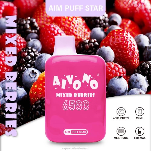 E Sigaret Ühekordne - Aivono AIM PUFF STAR 6500 segatud marjad 2X88290