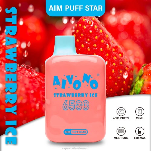 E Sigareti Vedelik - Aivono AIM PUFF STAR 6500 maasikajää 2X88288