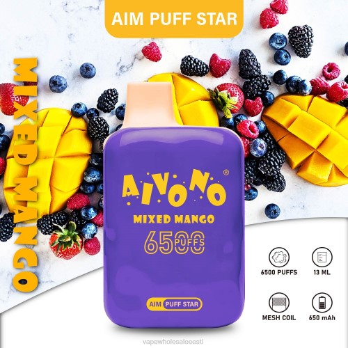 E Sigaretid - Aivono AIM PUFF STAR 6500 segatud mango 2X88296