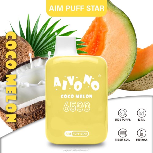 E Sigaretipood - Aivono AIM PUFF STAR 6500 koomelon 2X88297