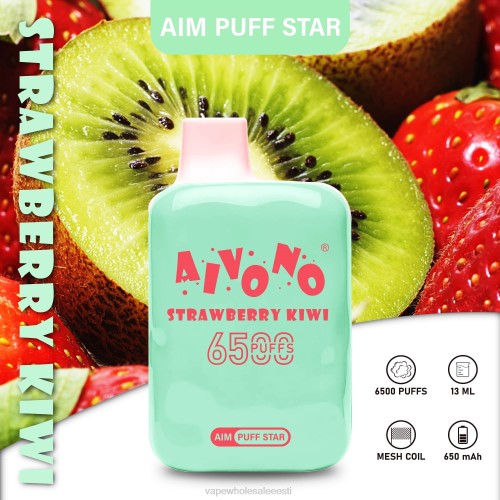 Nikotiinivaba Vape - Aivono AIM PUFF STAR 6500 maasika kiivi 2X88294