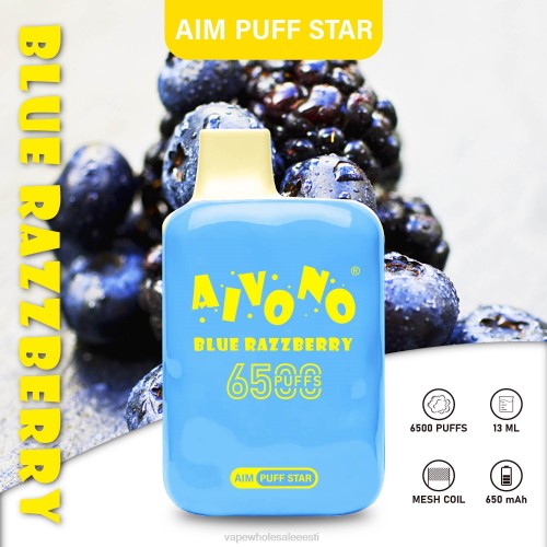 Vape Eesti - Aivono AIM PUFF STAR 6500 sinine razzberry 2X88292