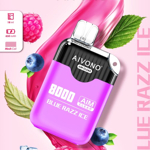 Vape Eesti - Aivono AIM CLEAR 8000 sinine razz jää 2X88202