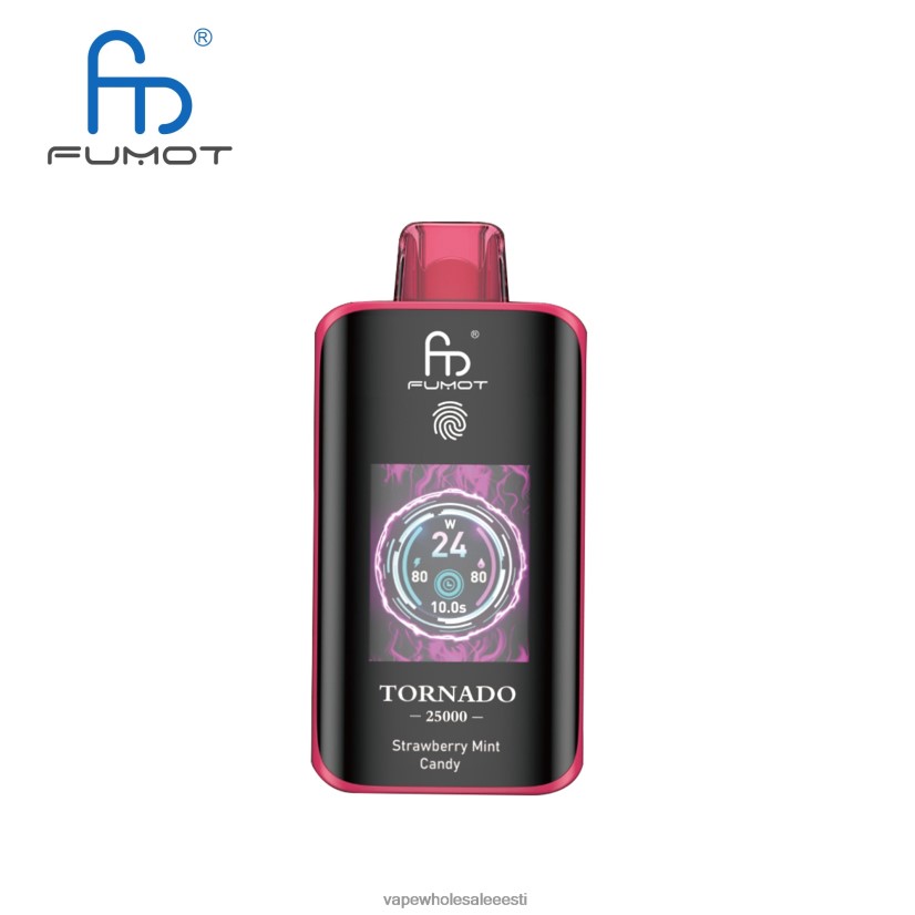 E Sigaret - Fumot Tornado 25000 ühekordset veipi maasika piparmündi kommid P0Z8PP15