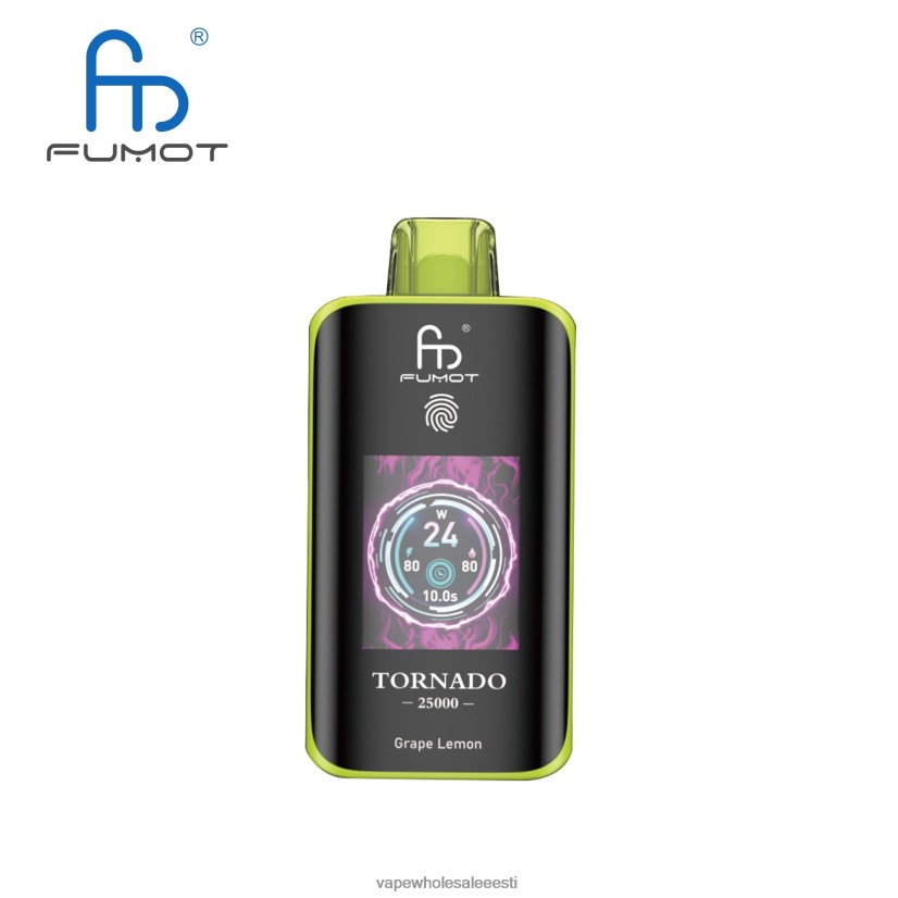 E Sigaretid - Fumot Tornado 25000 ühekordset veipi viinamarja sidrun P0Z8PP6