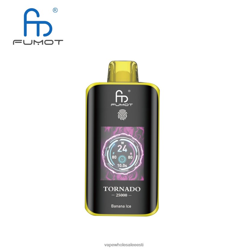 Vape Wholesale Eesti - Fumot Tornado 25000 ühekordset veipi banaani jää P0Z8PP1