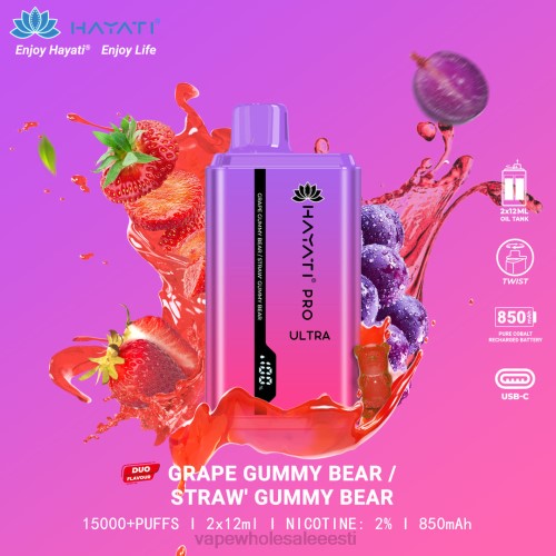 grape gummy bear/strawberry gummy bear