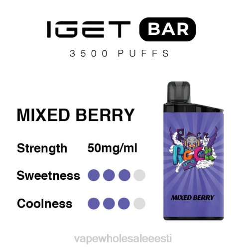 Nikotiinivaba Vape - segatud marja 6F8Z94 IGET BAR 3500 5% nikotiini