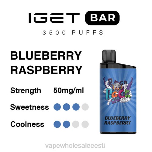 Vape Eesti - mustikas vaarikas 6F8Z92 IGET BAR 3500 5% nikotiini