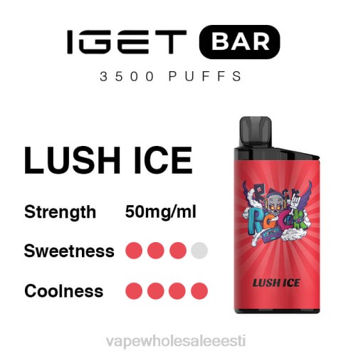 Vape Tallinn - lopsakas jää 6F8Z93 IGET BAR 3500 5% nikotiini