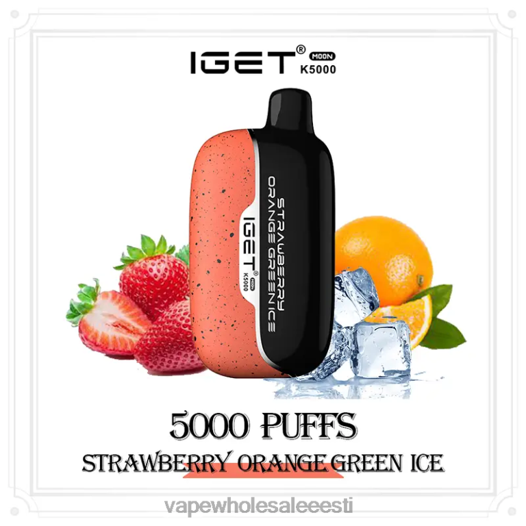 Vape Eesti - IGET Moon k5000 0VL6J12 maasika oranž roheline jää