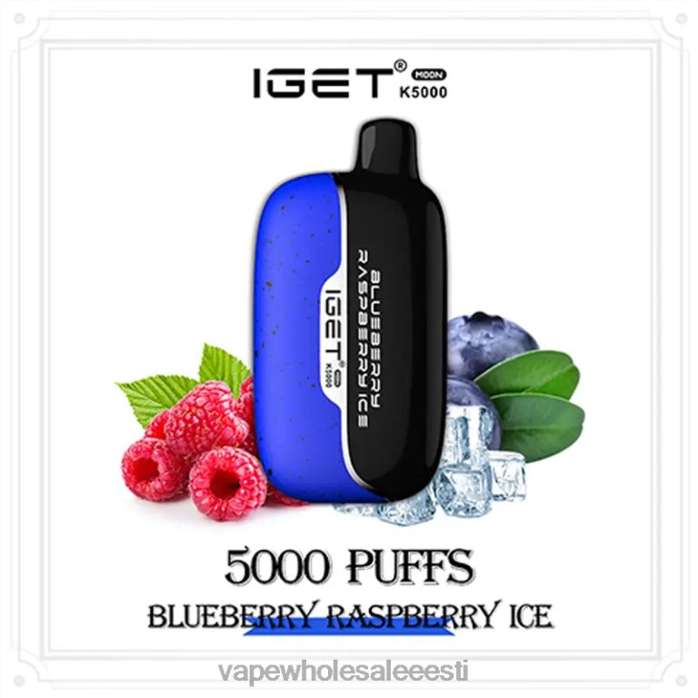 Vape Tallinn - IGET Moon k5000 0VL6J3 mustika vaarika jää