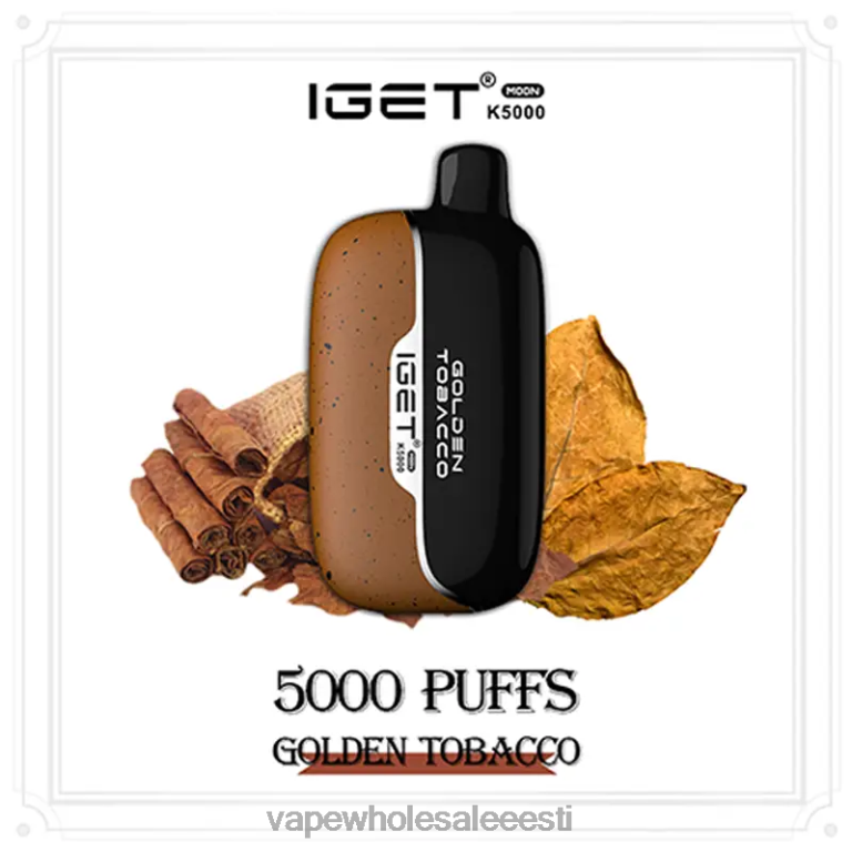 Vape Wholesale Eesti - IGET Moon k5000 0VL6J1 kuldne tubakas