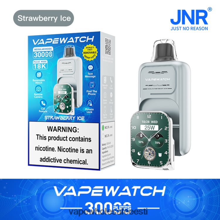 E Sigaret Ühekordne - JNR vape käekell 4PNV6P10 maasikajää