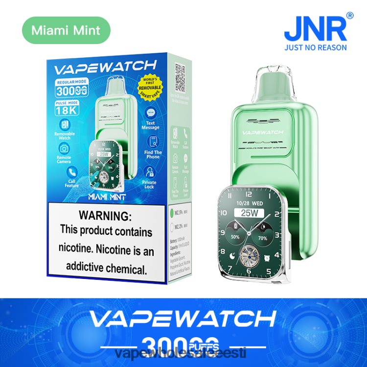 E Sigareti Vedelik - JNR vape käekell 4PNV6P8 miami piparmünt