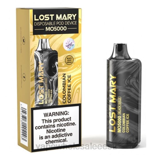 Nikotiinivaba Vape - Kolumbia kohvijää 6F8Z344 LOST MARY MO5000 must kuld 10ml