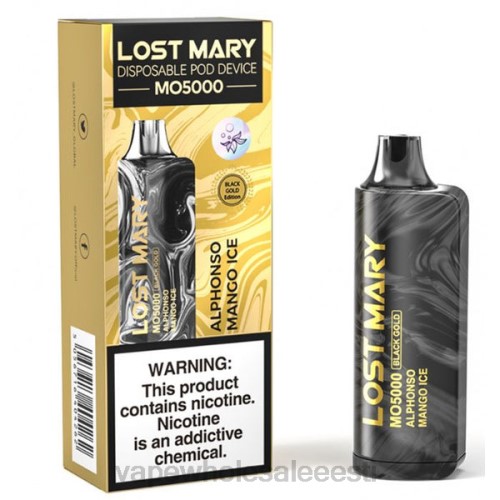 Vape Eesti - Alphonso mango jää 6F8Z342 LOST MARY MO5000 must kuld 10ml