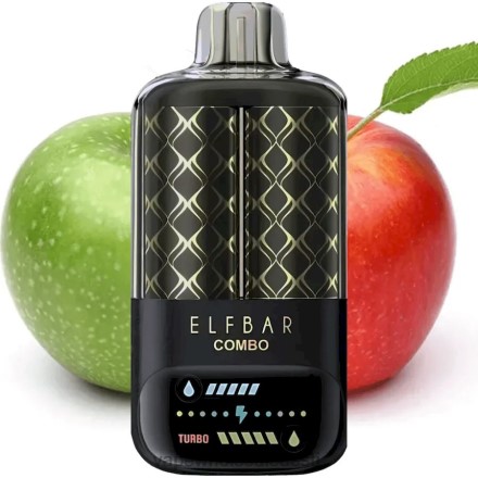 Vape Tallinn - Elf Bar Combo 25 000 roheline õun ja topeltõun vesipiibu T2TH83
