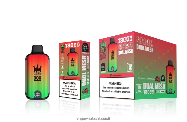 E Sigaret Ühekordne - Bang Box 18000 pahvi maasikas arbuus V20DF88