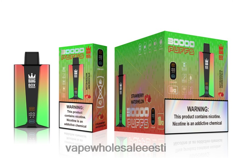 E Sigaretipood - Bang Box 30 000 pahviga nutiekraan maasikas arbuus V20DF75