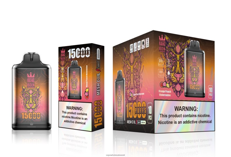 E Sigaretipood Tartu - Bang Box s1-15000 pahvi mango virsik arbuus V20DF107