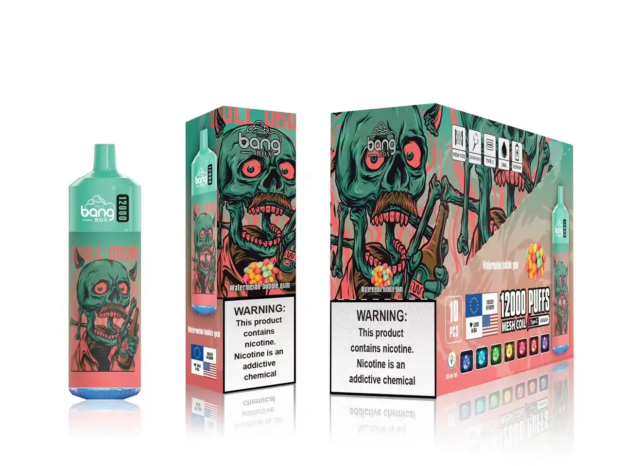 E Sigaretipood Tartu - arbuusi närimiskumm 6F8Z119 Bang Box 12000 pahvi