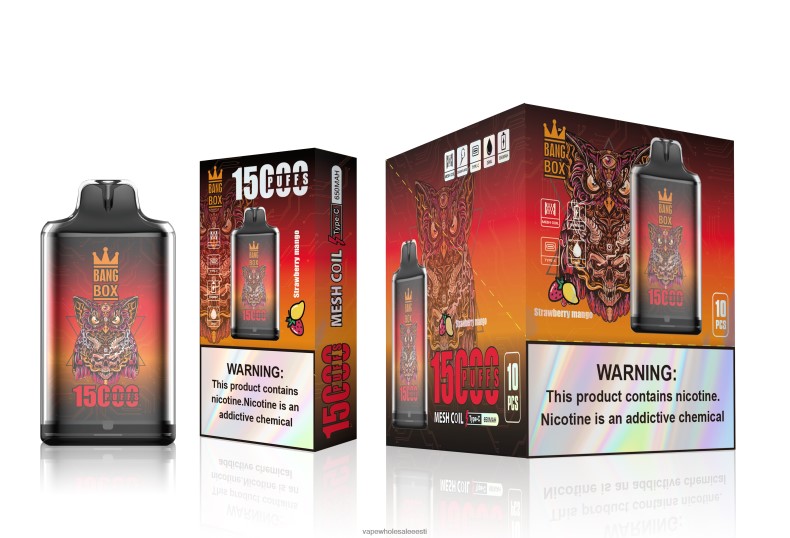 Vape Tallinn - Bang Box s1-15000 pahvi maasika mango V20DF101