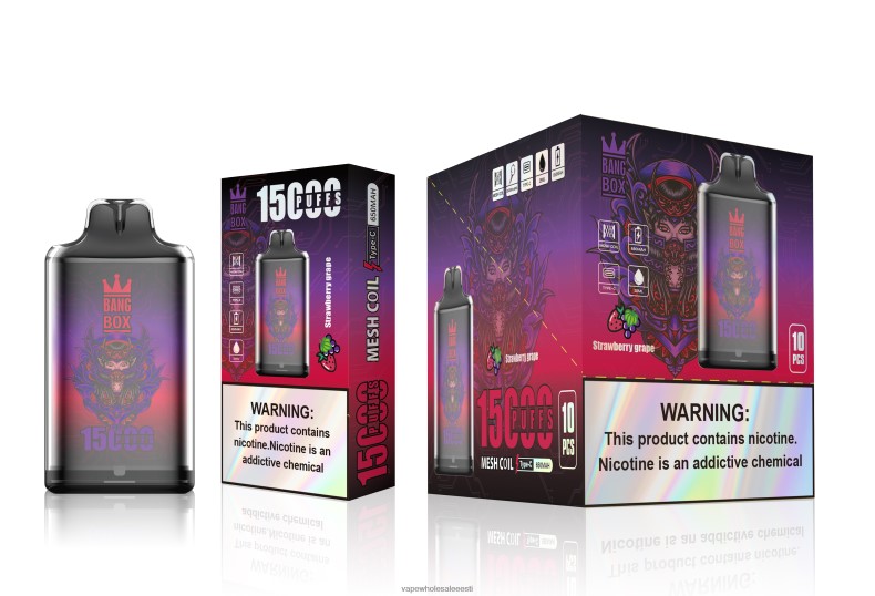 Vape Tallinn - Bang Box s1-15000 pahvi maasika viinamari V20DF111