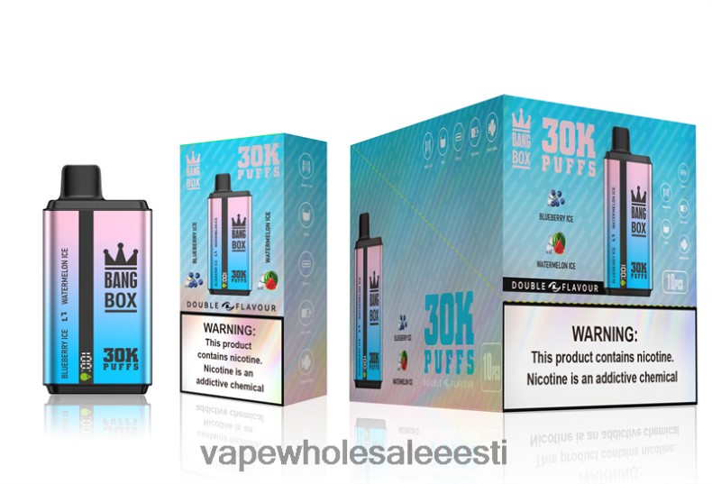 Vape Wholesale Eesti - Bang Box 30 000 pahvi kahekordse maitsega mustikajää ja arbuusijää V20DF69