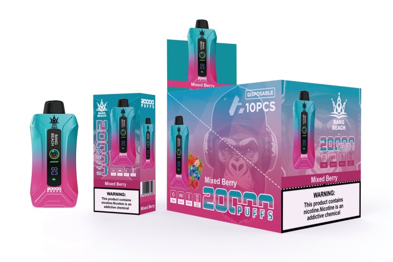 E Sigaret - Bang Beach 20000 pahvi nutiekraaniga vape segatud marja V20DF5