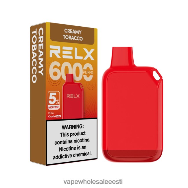 E Sigareti Vedelik - RELX Crush Pocket 6000 5% kõrge nic kreemjas tubakas FLFRLH28