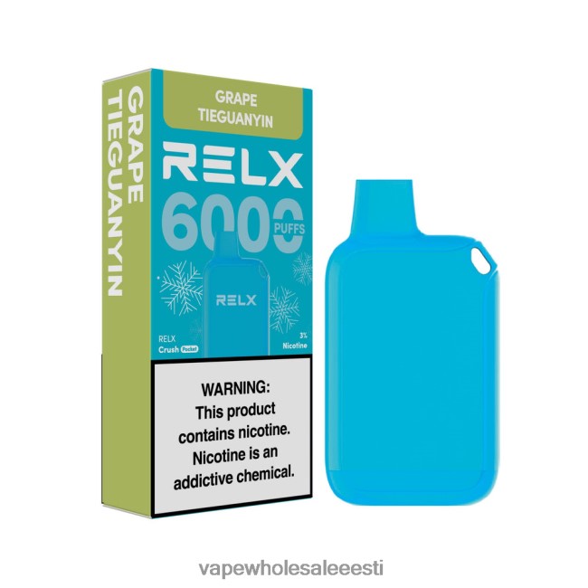 E Sigareti Vedelik - RELX Crush Pocket 6000 jäist viinamarja tieguanyin FLFRLH18