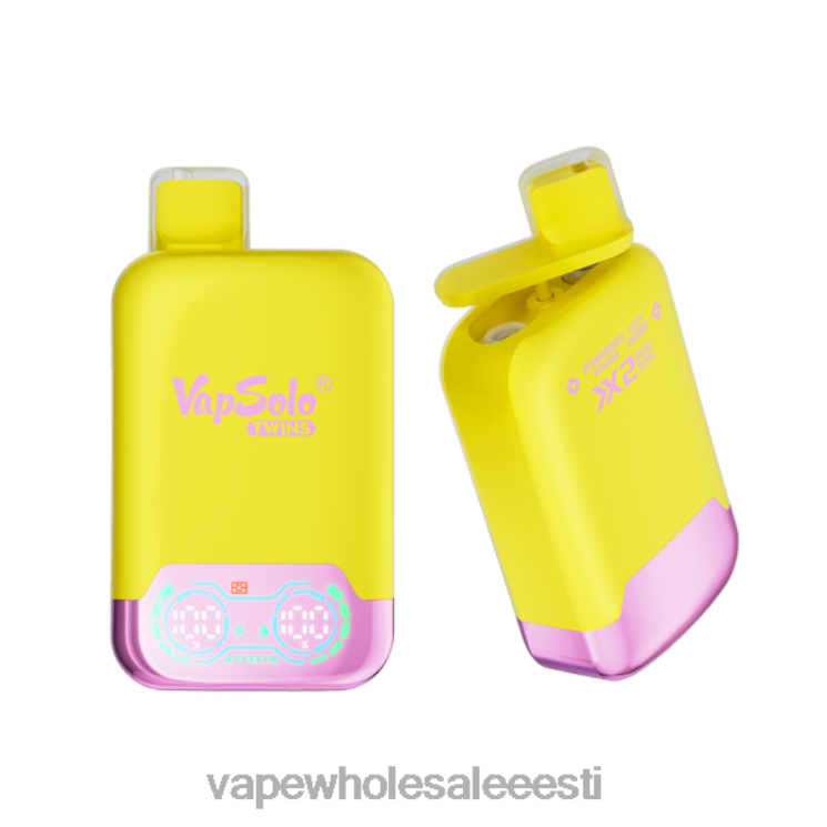 E Sigaretid - Vapsolo TWINS ühekordne vape maasika banaan ja kihisev kirss L4468126