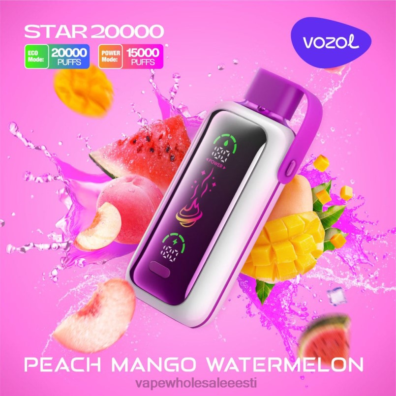 E Sigaretid - VOZOL STAR 20 000 BTPTX16 virsiku mango arbuus