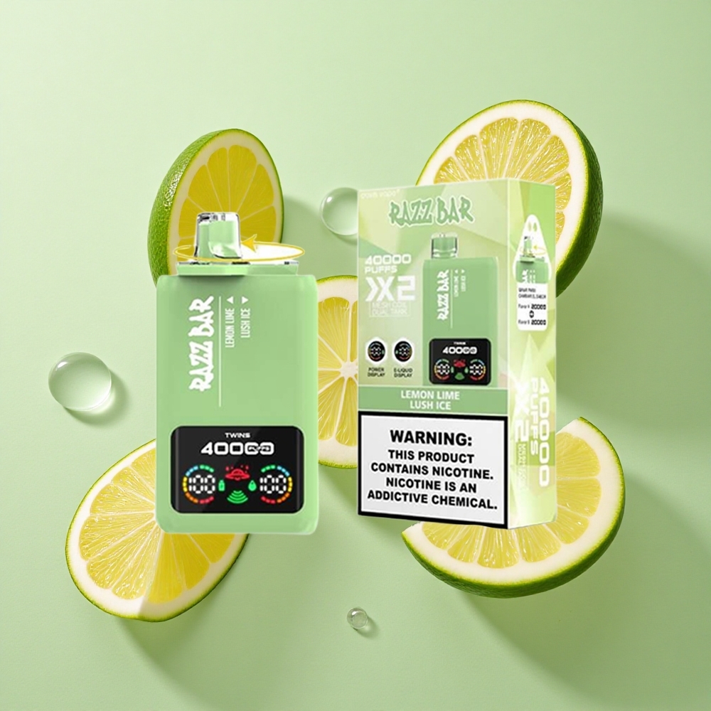 Razz Bar 40000 Puffs Võrkpoolikud 1.0Ohm 2 Sidrunipurakas_Jääkülm