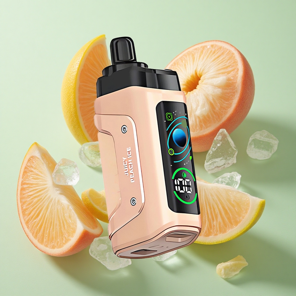 Razz Bar 45000 Puffs Mahlakas Virsik Jää 1.0 Ohm Mesh Coil ja 650 Mah Akuga