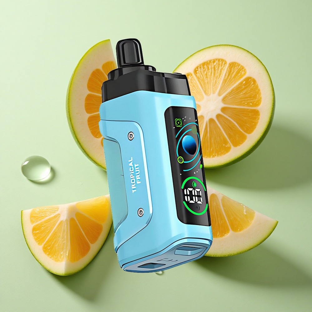 Razz Bar 45000 Puffs Troopilise Puuvilja Korduvkasutatav Vape 1.0 Ohm Mesh Coil ja 650 Mah Akuga