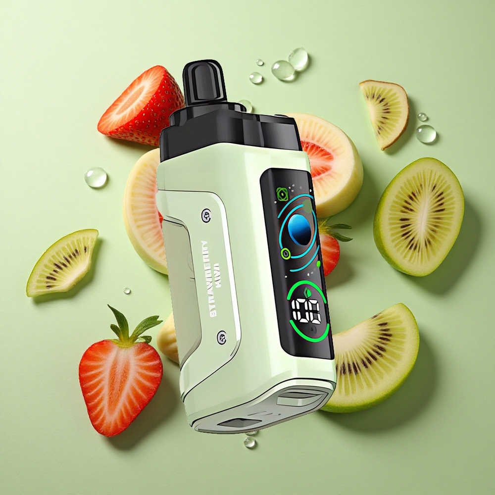 Razz Bar 45000 Puffs Ühekordselt kasutatav vape Maasikas Kiivi 1.0 Ohm Mesh Coil 650 Mah